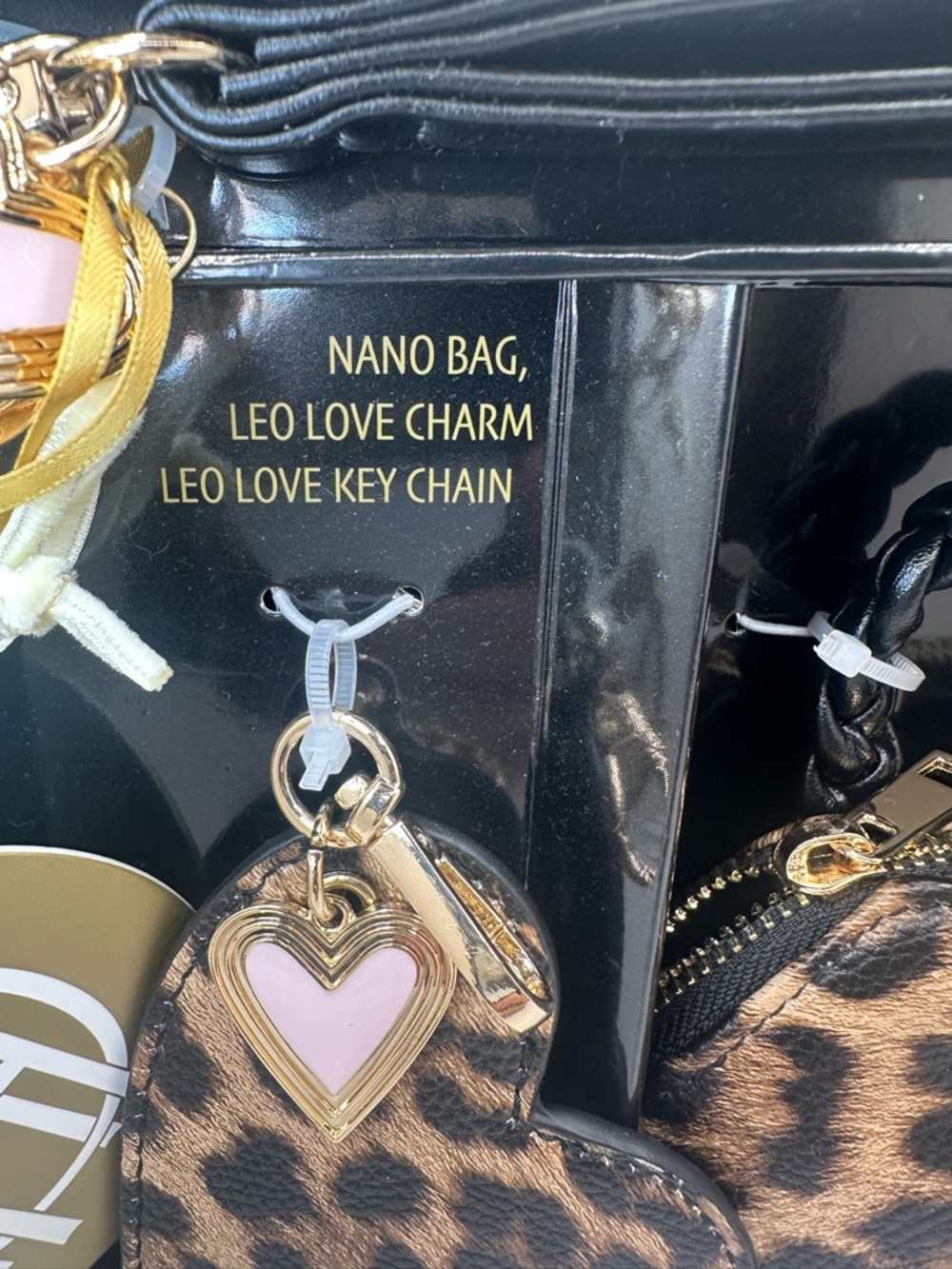 House of Harlow 1960 Leopard Mini Nano Bag Keychain Set NWT - Picture 4 of 5